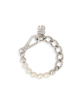 Link bracelet with rhinestones and pearl - | Dolce & Gabbana