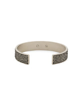 Rigid bracelet with rhinestones and logo tag - | Dolce & Gabbana