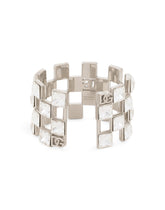 Rigid bracelet with DG logo and rhinestones - | Dolce & Gabbana
