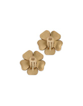Stud earrings flower with pearl and rhinestone - | Dolce & Gabbana