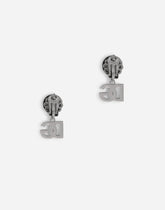 Clip-on earrings with DG logo pendants - | Dolce & Gabbana