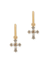 Earrings with cross and crystals - | Dolce & Gabbana