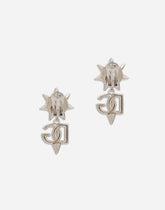 Clip-on earring with DG logo and stud embellishment - | Dolce & Gabbana