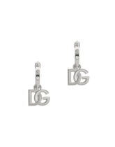 DG logo earrings with stud embellishment and butterfly backs - | Dolce & Gabbana