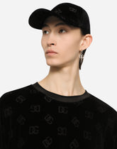 Hoop earring with DG logo and stud embellishment - | Dolce & Gabbana