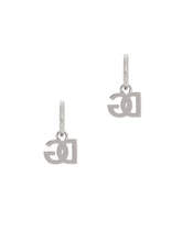 Hoop earrings with DG logo pendants - | Dolce & Gabbana