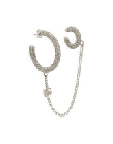 Single earring with rhinestones and chain ear cuff - | Dolce & Gabbana