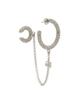 Single earring with rhinestones and chain ear cuff - | Dolce & Gabbana