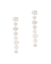 Long earrings with rhinestones and DG logo - | Dolce & Gabbana