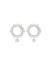 Earcuff earrings with DG logo and rhinestones - | Dolce & Gabbana