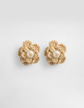 Clip-on earrings with flowers - | Dolce & Gabbana