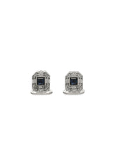 Silver cufflinks with crystal rhinestones - | Dolce & Gabbana