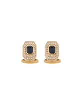 Silver cufflinks with rhinestones - | Dolce & Gabbana