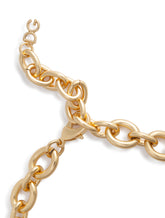 Chain choker necklace with leopard in crystal pavé - | Dolce & Gabbana