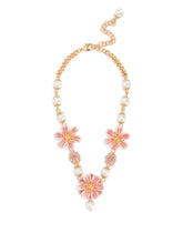 Necklace with resin pearls and flower pendant - | Dolce & Gabbana