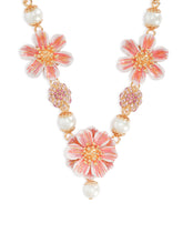 Necklace with resin pearls and flower pendant - | Dolce & Gabbana
