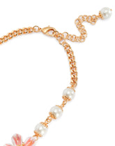 Necklace with resin pearls and flower pendant - | Dolce & Gabbana