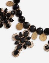 Necklace with rhinestone crosses - | Dolce & Gabbana