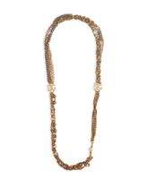 Long multi-strand link necklace with DG logo - | Dolce & Gabbana