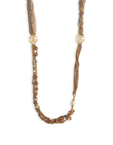 Long multi-strand link necklace with DG logo - | Dolce & Gabbana