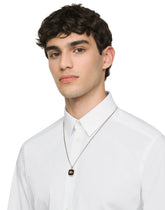 Necklace with enameled DG logo pendant - | Dolce & Gabbana