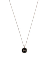 Necklace with enameled DG logo pendant - | Dolce & Gabbana