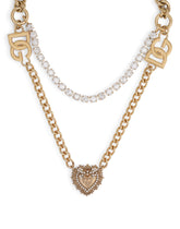 Double-chain necklace with sacred heart pendant - | Dolce & Gabbana