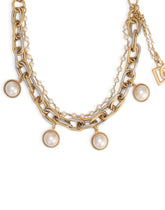 Double-chain necklace with pearl charms - | Dolce & Gabbana