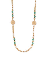 Necklace with natural stones and DG logo medallions - | Dolce & Gabbana