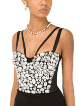 Choker with rhinestones and pearls - | Dolce & Gabbana