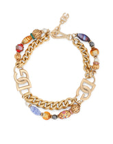 Link necklace with DG logo and murrine - | Dolce & Gabbana