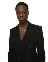 Chain necklace with cross pendants and DG logo - | Dolce & Gabbana