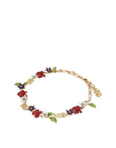 Choker with flowers and DG logos - | Dolce & Gabbana