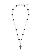 Necklace with rhinestones and “DNA” cross - | Dolce & Gabbana