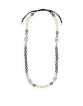 Cord necklace with “Marina” pearls - | Dolce & Gabbana