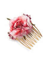 Comb with crystal-rhinestoned silk flower - | Dolce & Gabbana