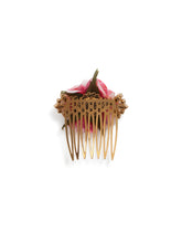 Comb with crystal-rhinestoned silk flower - | Dolce & Gabbana