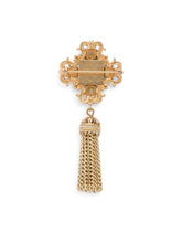 Brooch with rhinestones and tassel - | Dolce & Gabbana