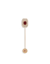 Silver brooch with crystal rhinestones - | Dolce & Gabbana