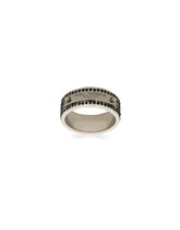 Ring with rhinestones and Dolce&Gabbana logo tag - | Dolce & Gabbana