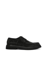 Suede Derby shoes with fusible rhinestone detailing -  | Dolce &amp; Gabbana