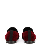 Velvet loafer with logo -  | Dolce & Gabbana