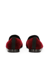 Velvet loafer with logo -  | Dolce & Gabbana