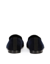 Velvet loafer with logo -  | Dolce & Gabbana