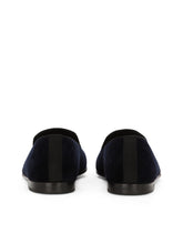 Velvet loafer with logo -  | Dolce & Gabbana