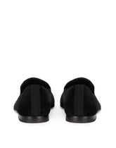 Velvet loafer with logo -  | Dolce & Gabbana