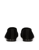 Velvet loafer with logo -  | Dolce & Gabbana
