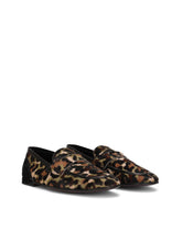 Pony hair slippers with leopard and camouflage print -  | Dolce &amp; Gabbana