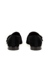 Suede loafers with baroque DG logo -  | Dolce &amp; Gabbana