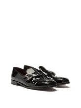Calfskin loafers with DG logo -  | Dolce & Gabbana